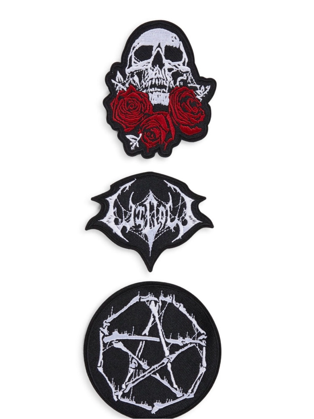 Dolls Kill x Widow Skull & Roses Gothic Patch Set